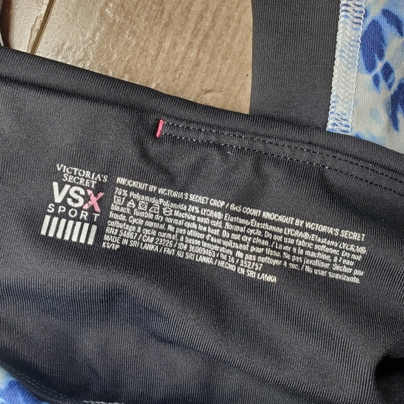 VSX Victoria’s Secret Sport Blue Tie-dye Knockout Tight Legging Capri Pants XS - Picture 3 of 16